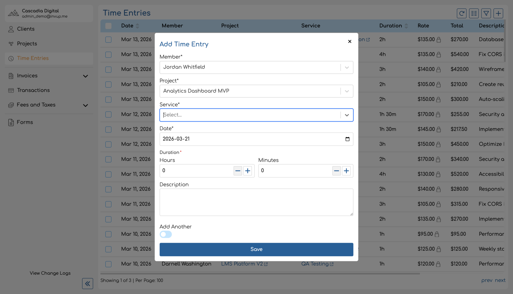 Admin - Add Time Entry in Dashboard.png